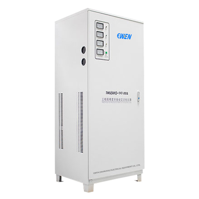 90KVA Estabilizador de tensión de tres fases Regulador automático de tensión con tecnología de servomotor para máquina de corte láser