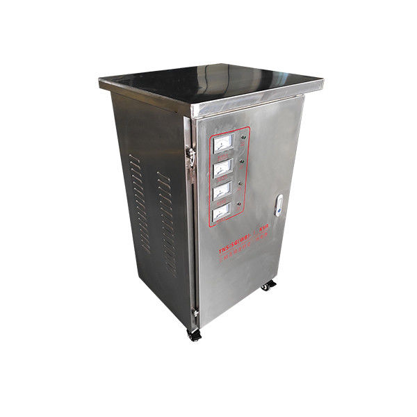 Regulador de voltaje automático de 3 fases 380V - 220V con recinto del acero inoxidable
